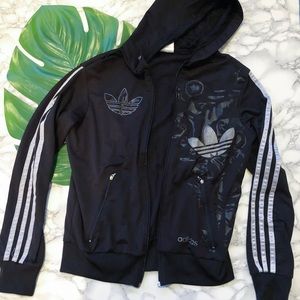 Adidas Three Stripe Smoky Trefoil Jogging Hoodie